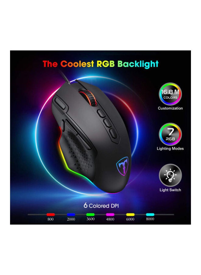T-DAGGER - T-DAGGER Bettle T-TGM305 RGB Backlighting Gaming Mouse - Image 1