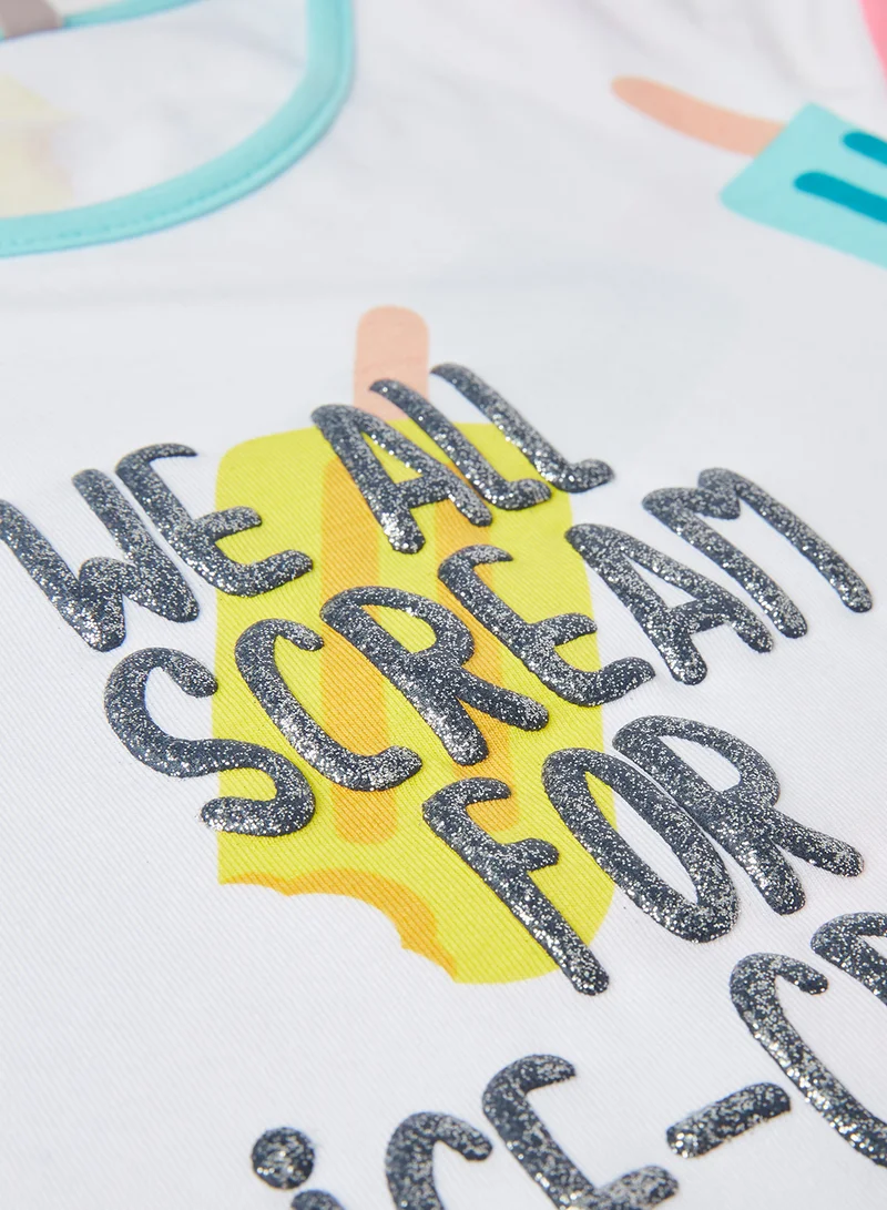 Boboli Baby Graphic T-Shirt White