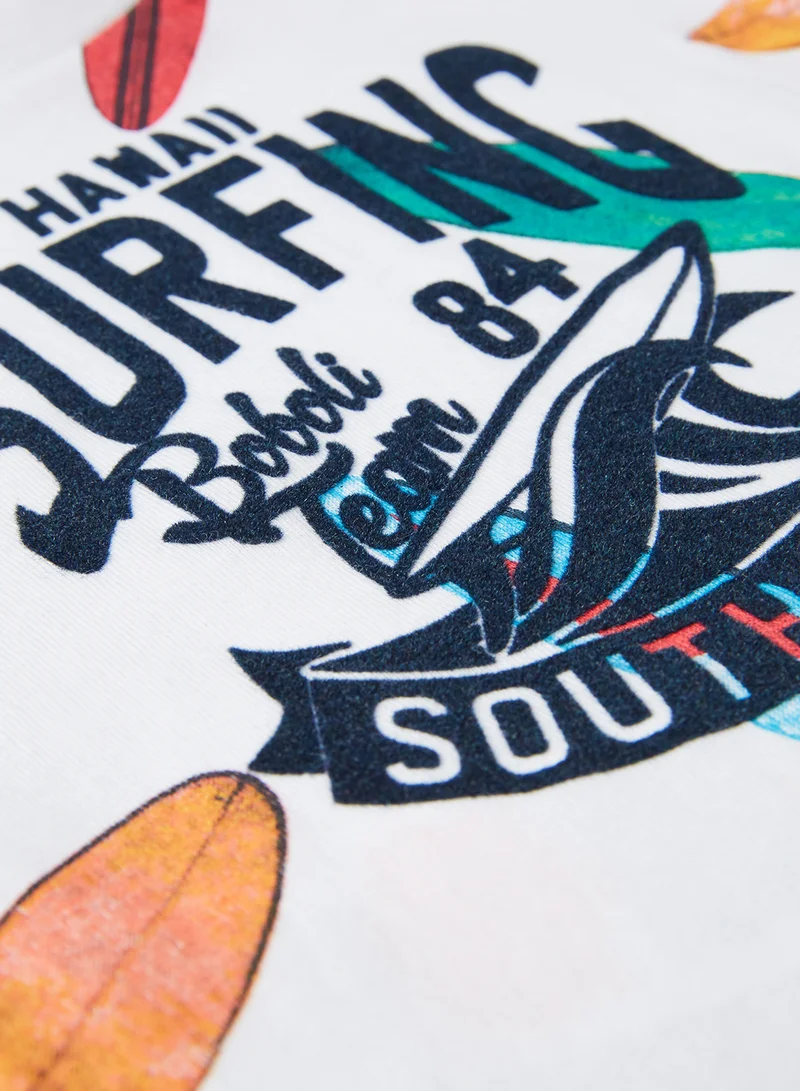 Boboli Baby Surf Graphic T-Shirt White