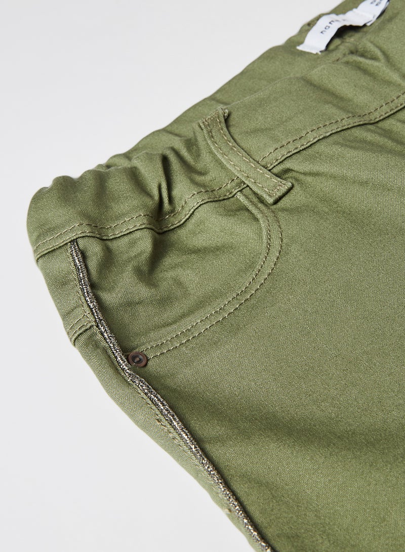 NAME IT - Girls Solid Jeggings Green - Image 1
