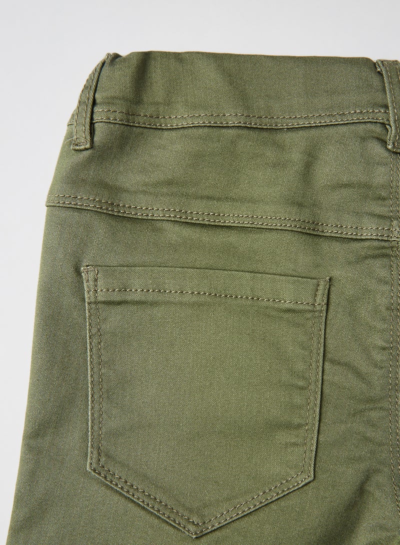 NAME IT - Girls Solid Jeggings Green - Image 1