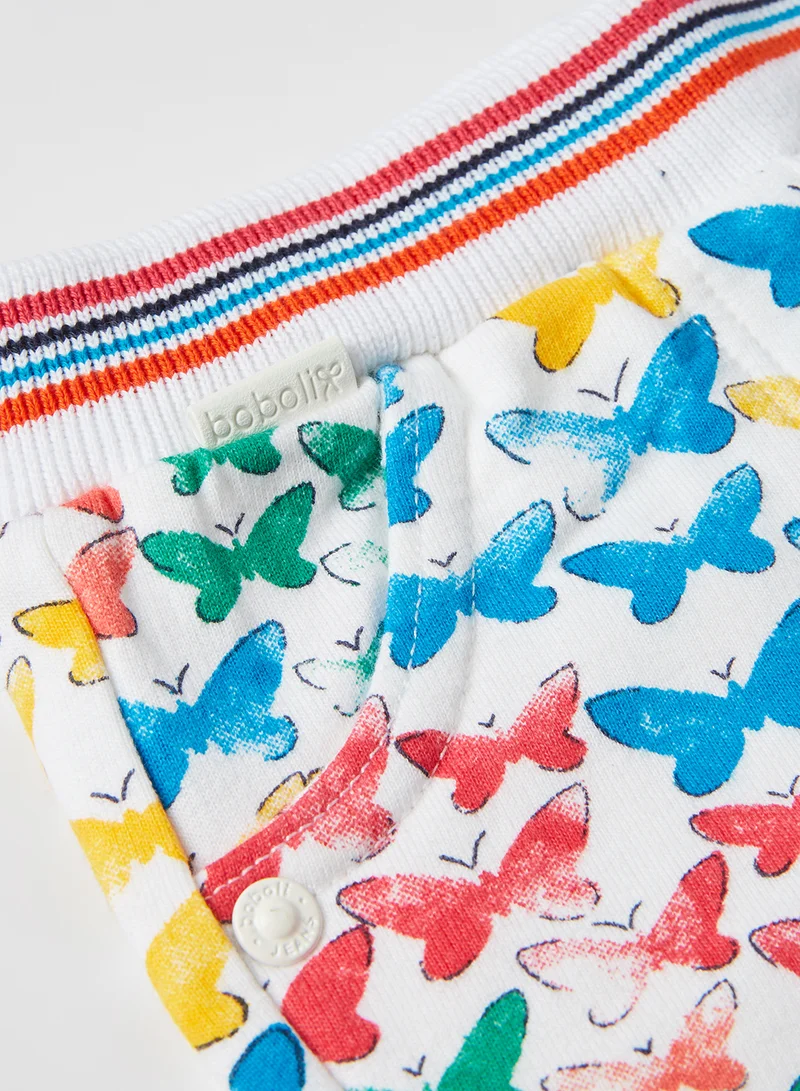 Boboli Baby All-Over Butterfly Print Shorts print