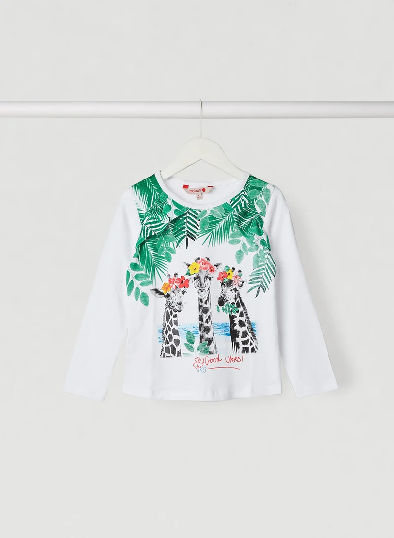 Boboli Baby Graphic T-Shirt White