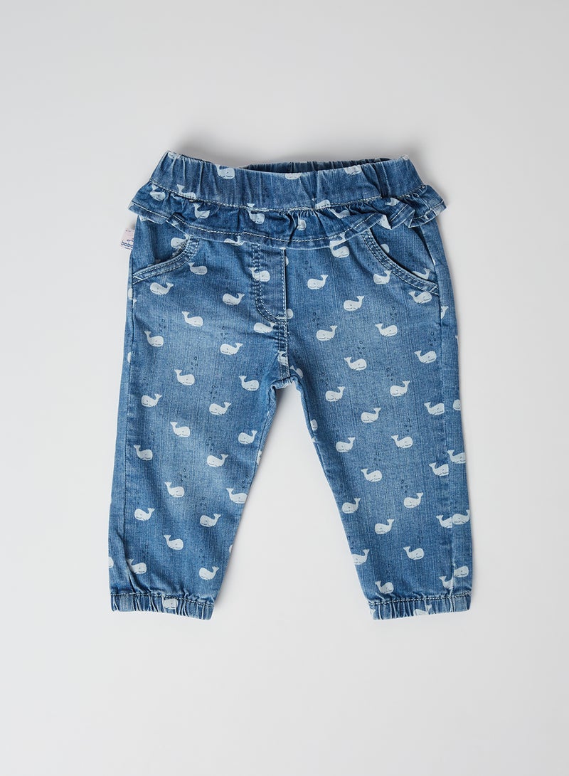 Boboli - Baby All-Over Printed Jeans print - Image 1