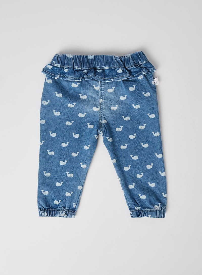 Boboli - Baby All-Over Printed Jeans print - Image 1