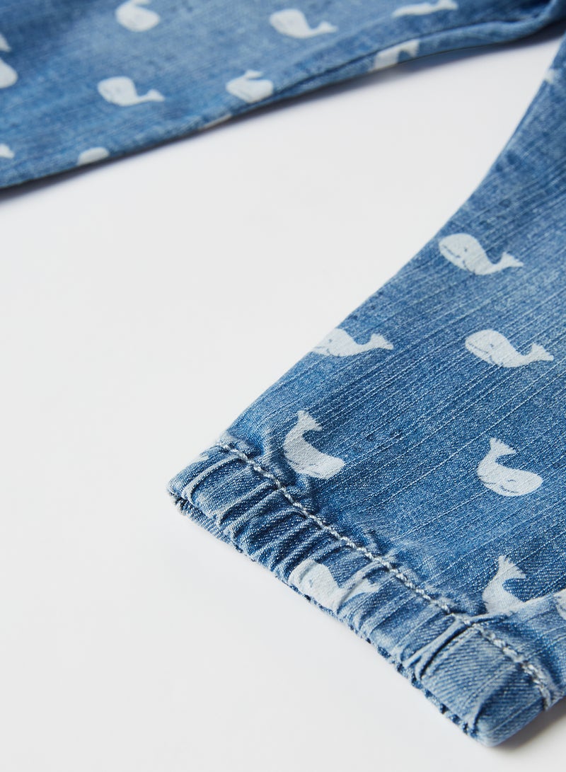 Boboli - Baby All-Over Printed Jeans print - Image 1