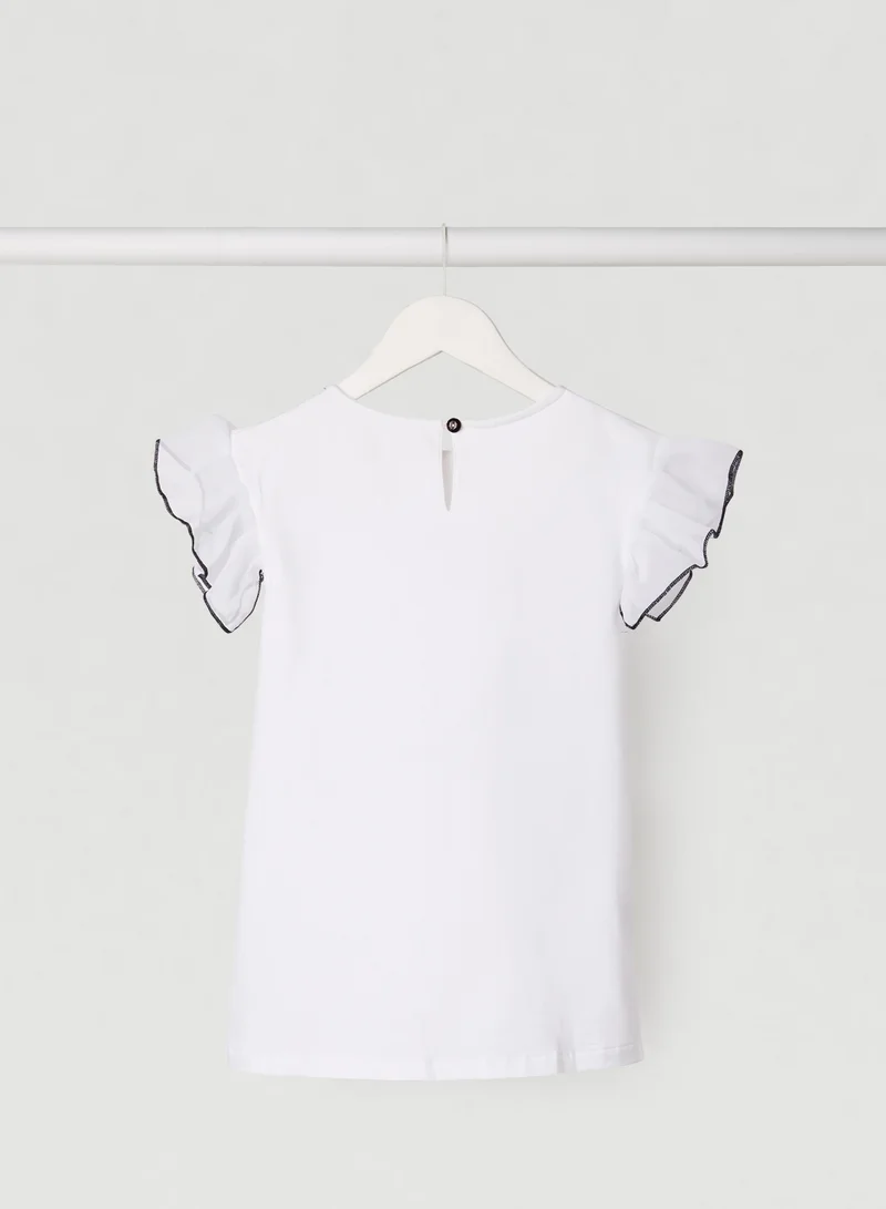 Boboli Kids Graphic Dress White