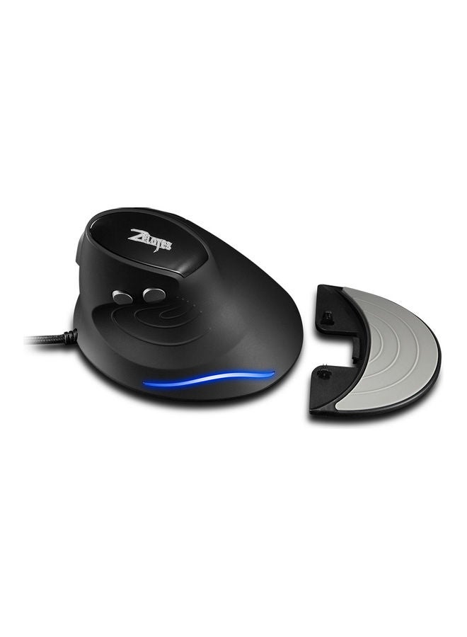 ZELOTES Wired Optical Vertical Mouse Black  - Image 5