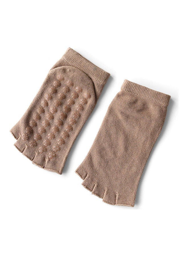 Generic - Pair Of 3 Non-Slip Open Toe Yoga Socks With Grips 24.00*4.00*16.00cm - Image 1