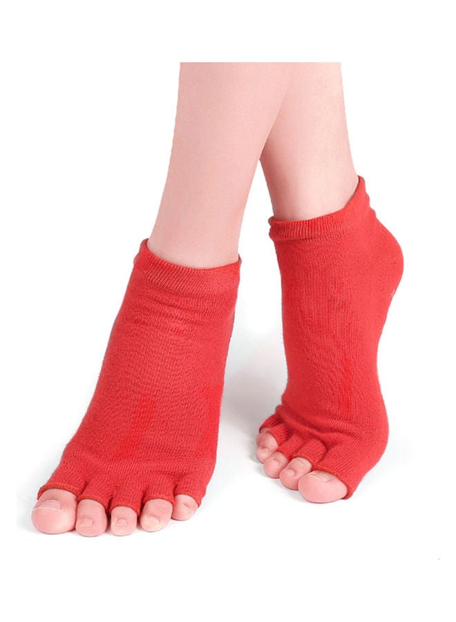 Generic Pair Of Non-Slip Open Toe Yoga Socks With Grips 25.00*1.50*12.00cm - Image 1