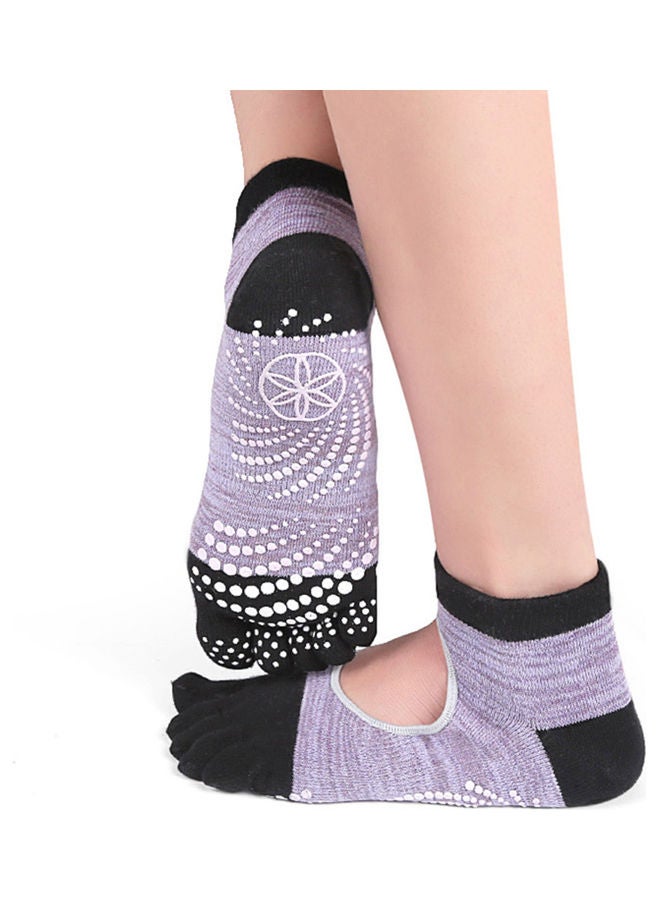 Generic Pair Of Non-Slip Open Toe Yoga Socks With Grips 25.00*1.50*12.00cm  - Image 1