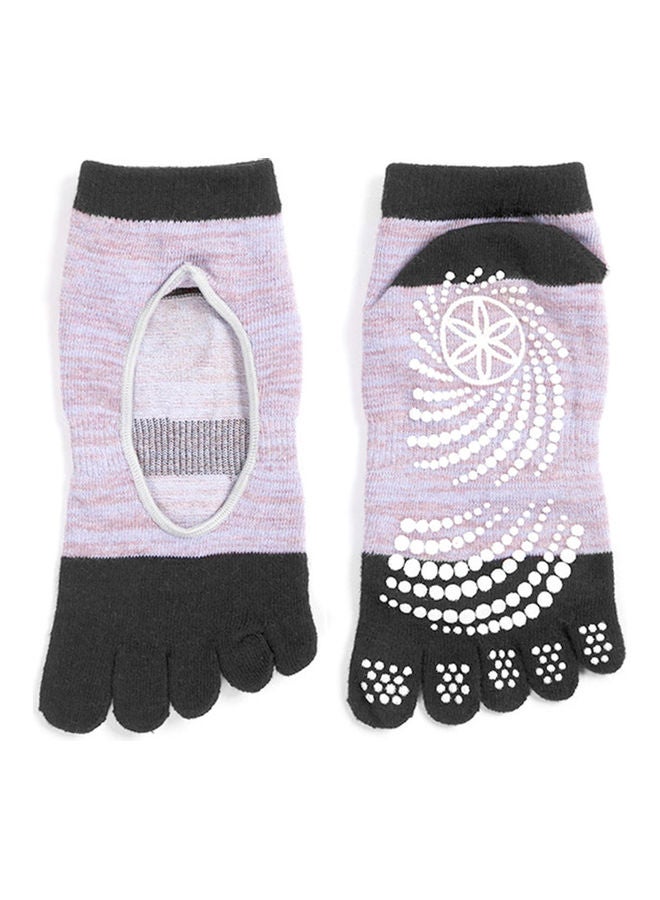 Generic Pair Of Non-Slip Open Toe Yoga Socks With Grips 25.00*1.50*12.00cm  - Image 2