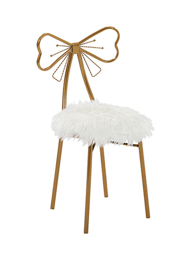 Generic Dining Chair Gold/White 80x40x40cm 