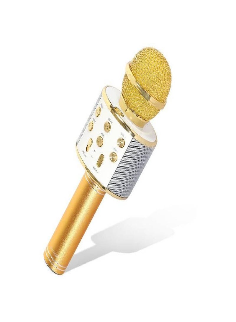 Wireless Karaoke Microphone 1821746808718 Gold 