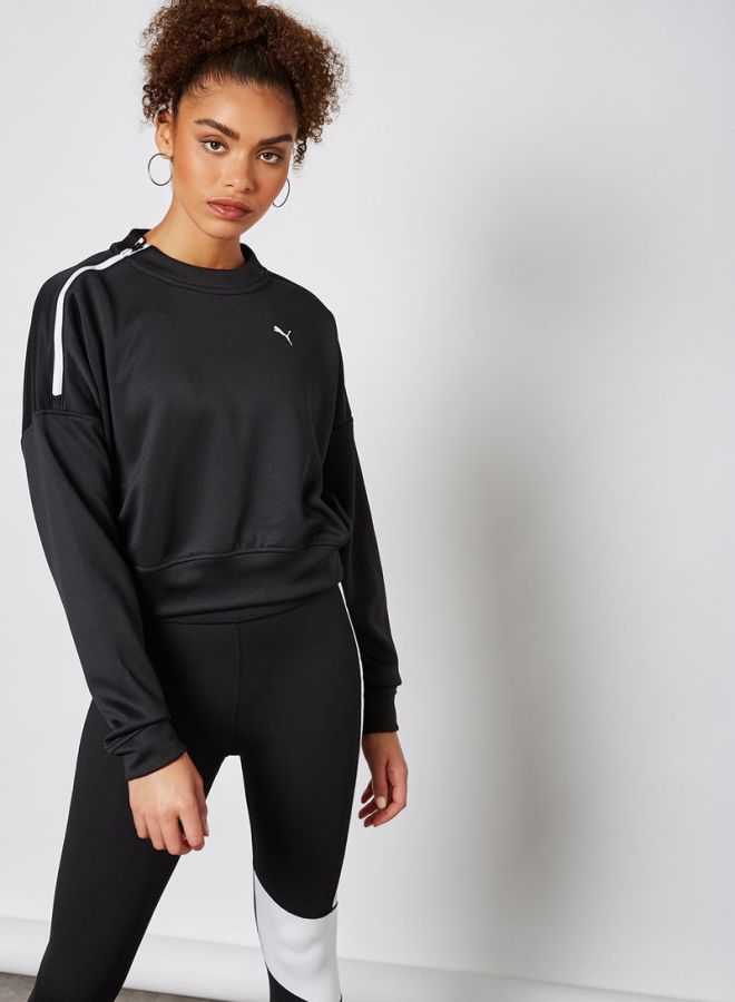 PUMA - Train Brave Zip Crew Sweatshirt Puma Black - Image 1