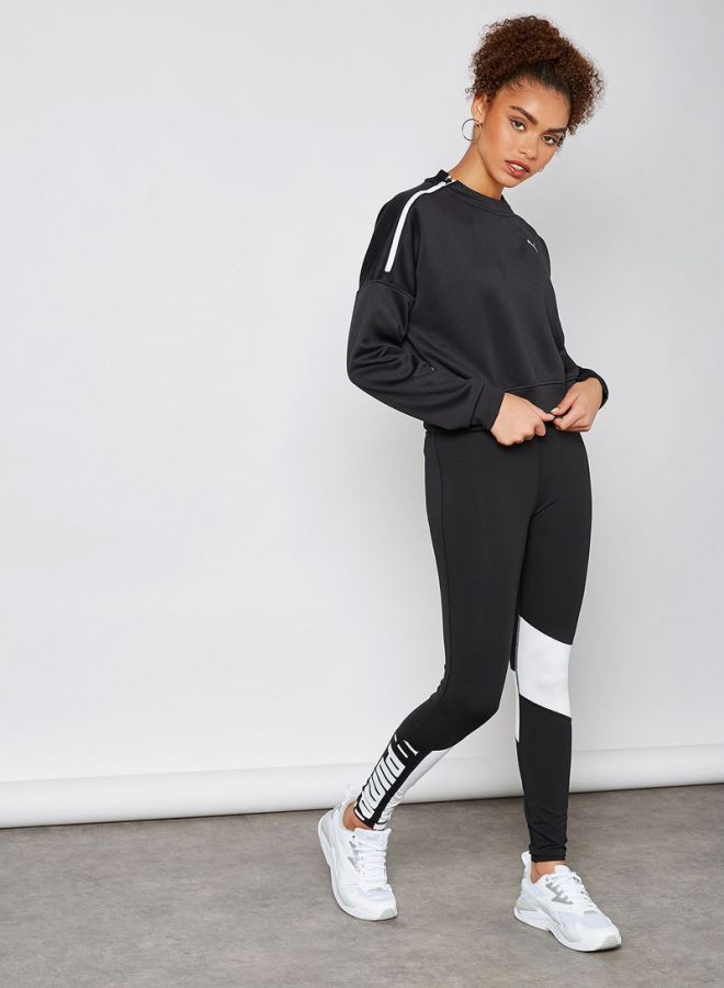 PUMA - Train Brave Zip Crew Sweatshirt Puma Black - Image 1