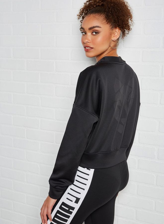 PUMA - Train Brave Zip Crew Sweatshirt Puma Black - Image 1