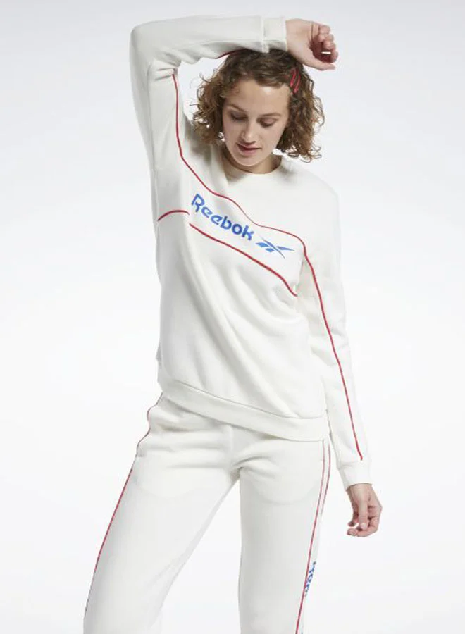 Reebok Classic Linear Logo Sweatshirt Chalk