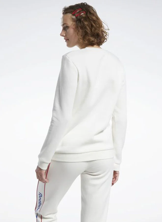 Reebok Classic Linear Logo Sweatshirt Chalk