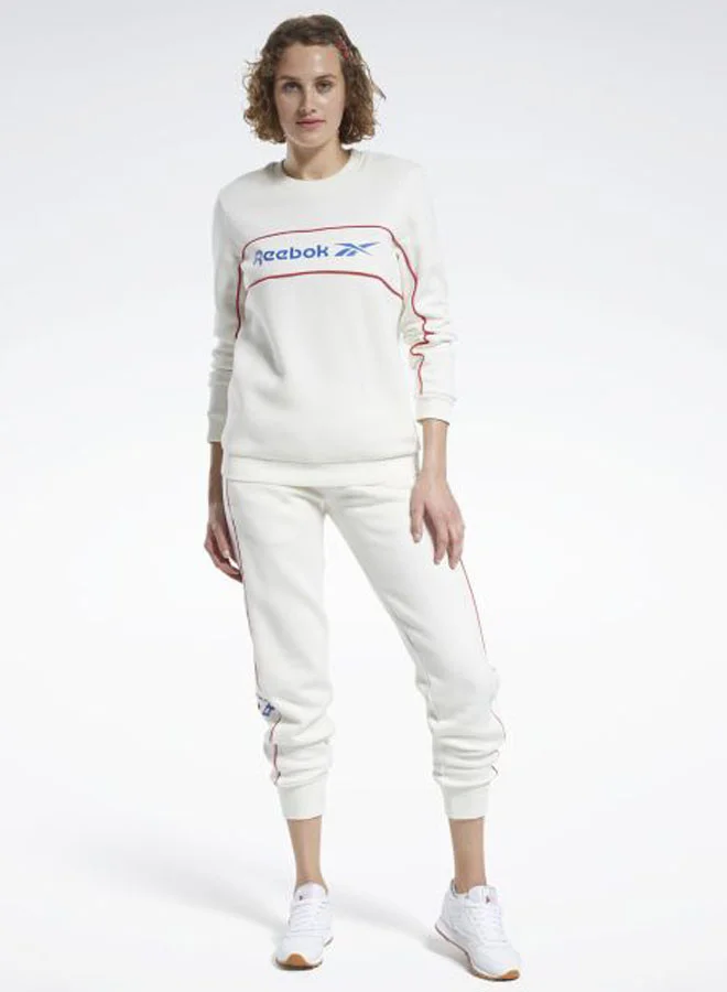Reebok Classic Linear Logo Sweatshirt Chalk