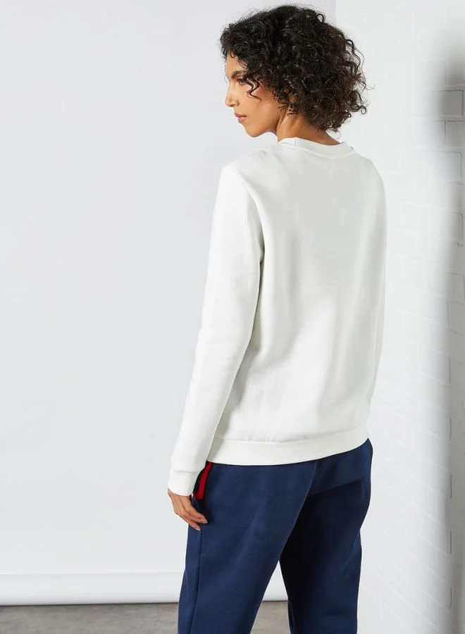 Reebok Classic Linear Logo Sweatshirt Chalk