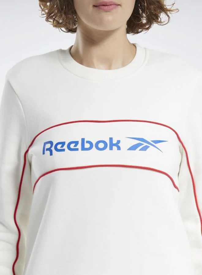 Reebok Classic Linear Logo Sweatshirt Chalk