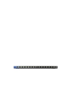 16-Port Business Desktop Gigabit PoE+ Switch Black/Blue