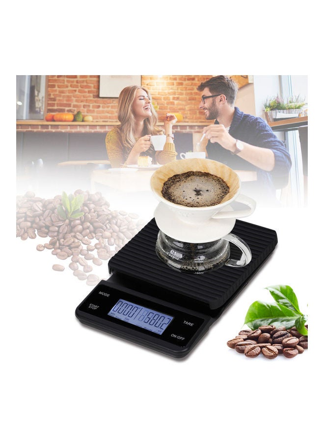 ميزان رقمي للمطبخ للطعام والقهوة مع مؤقت أسود N50858721A, N43500014A, N40860078A, N21161607A, N22491752A, N28861868Aسم - Image 1