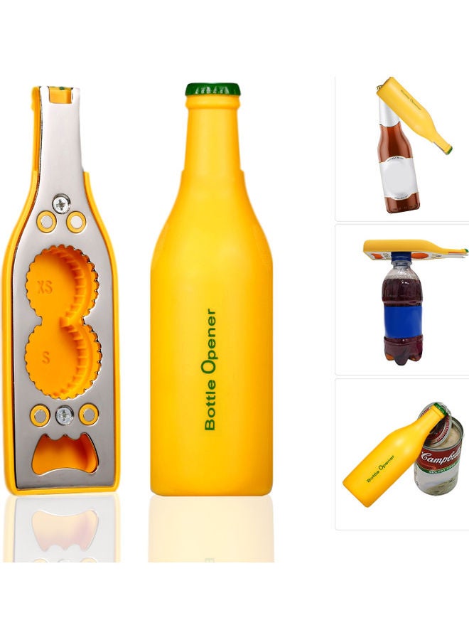 فتاحة زجاجات مغناطيسية متعددة الوظائف أصفر 4.00 x 13.50 x 0.116سم - Image 1