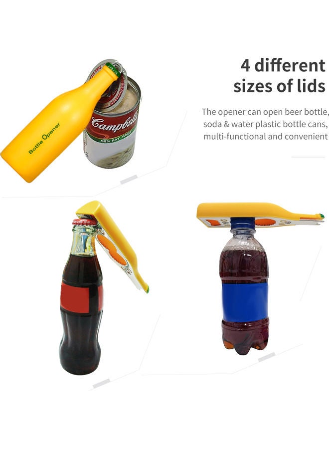 فتاحة زجاجات مغناطيسية متعددة الوظائف أصفر 4.00 x 13.50 x 0.116سم - Image 2