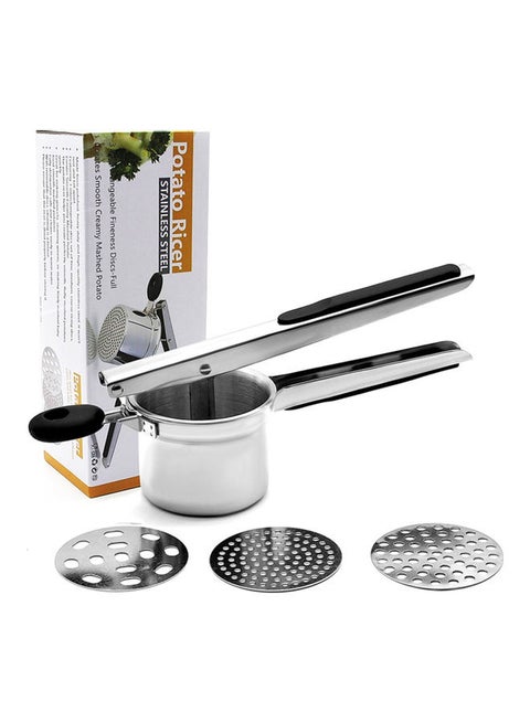 Potato Ricer Hand Press Lemon Orange Watermelon Squeezer Stainless Steel silver