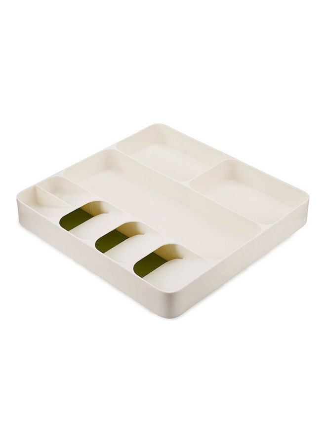 Utensil Kitchen Drawer Organizer White 39.70 x 5.30 x 38.40cm - Image 1