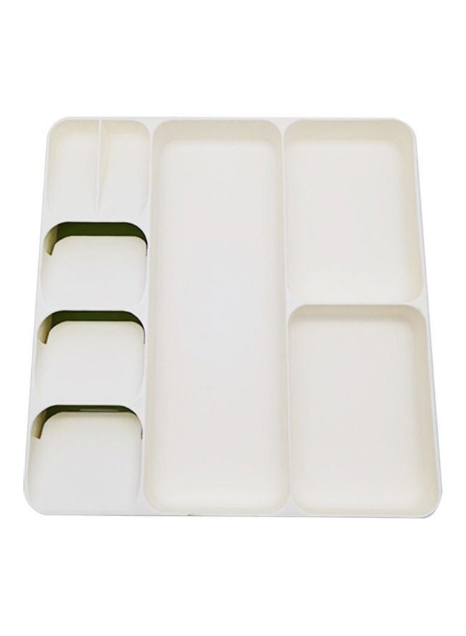 Utensil Kitchen Drawer Organizer White 39.70 x 5.30 x 38.40cm - Image 5