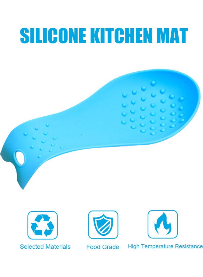 Silicone Soup Spoon Blue 24.00 x 3.00 x 10.00cm  - Image 1