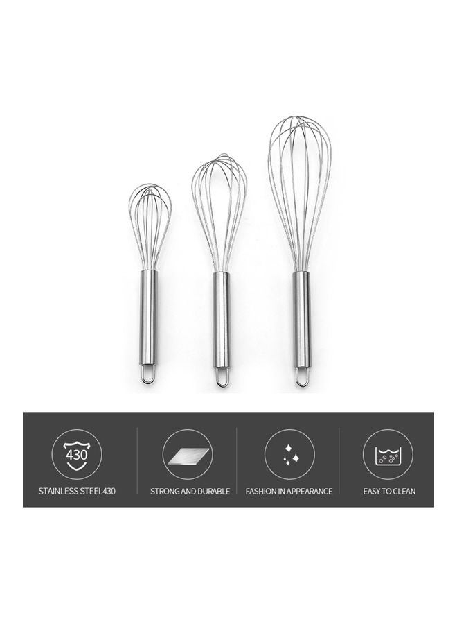 خفاقة بيض يدوية فضي 10بوصة - Image 2