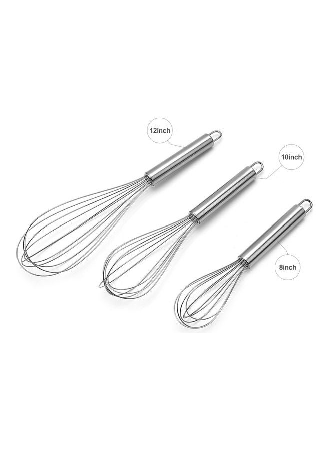 خفاقة بيض يدوية فضي 10بوصة - Image 5