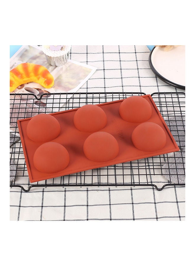 6 Cavity Silicone Mould Orange 29x4x17cm - Image 2
