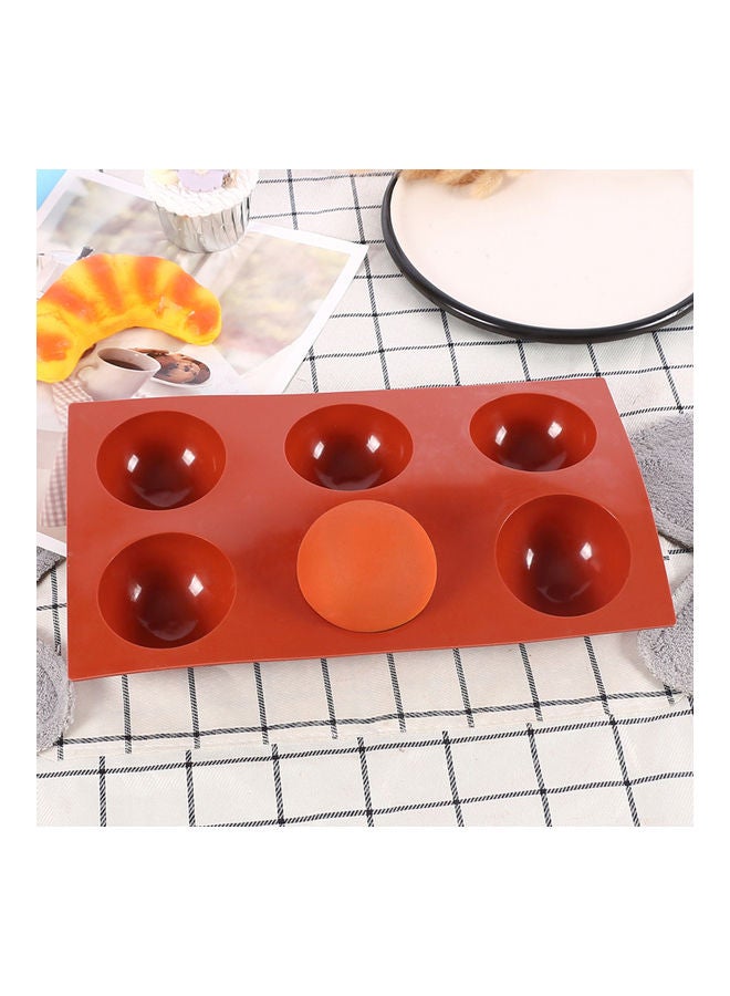 6 Cavity Silicone Mould Orange 29x4x17cm - Image 3