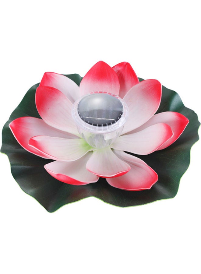 Red Solar Powered LED Lotus Light RGB Color Red 13 x 12 x 13cm  - Image 1