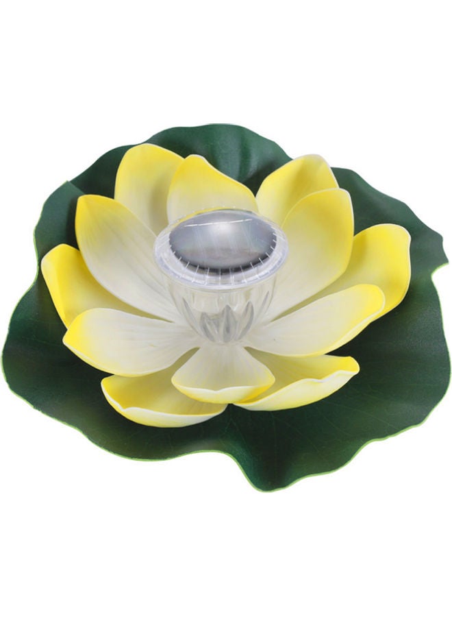 Solar Powered LED Lotus Light RGB Color Yellow 13 x 12 x 13cm  - Image 1