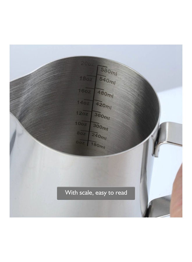 Milk Frothing Pitcher 600ml Silver 13.00 x 9.50 x 12.00cm - Image 4