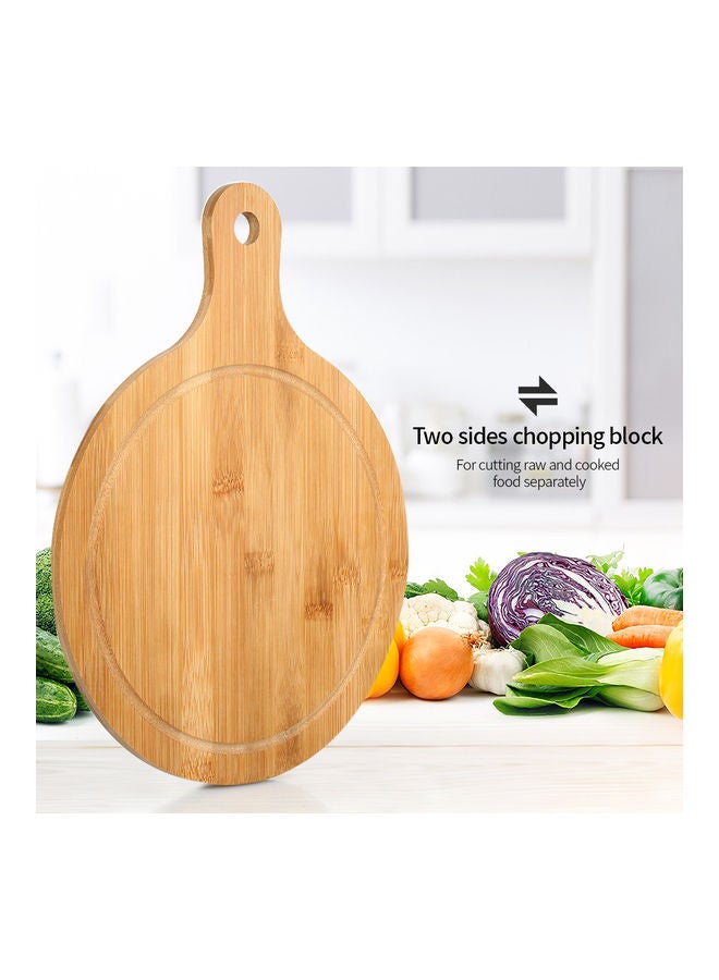 Bamboo Chopping Block Pizza Plate Brown 32.50 x 1.90 x 24.50cm