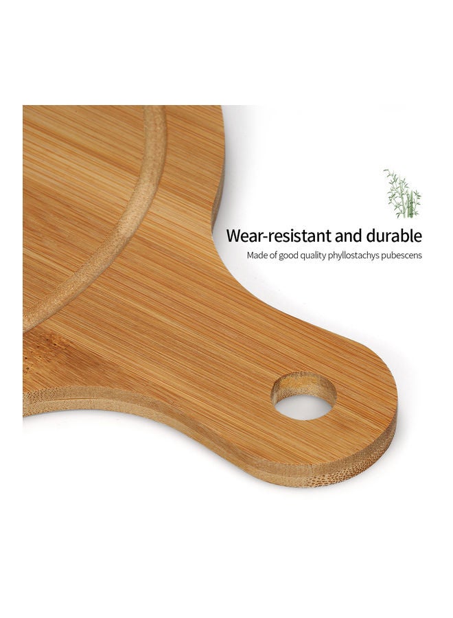 Bamboo Chopping Block Pizza Plate Brown 32.50 x 1.90 x 24.50cm