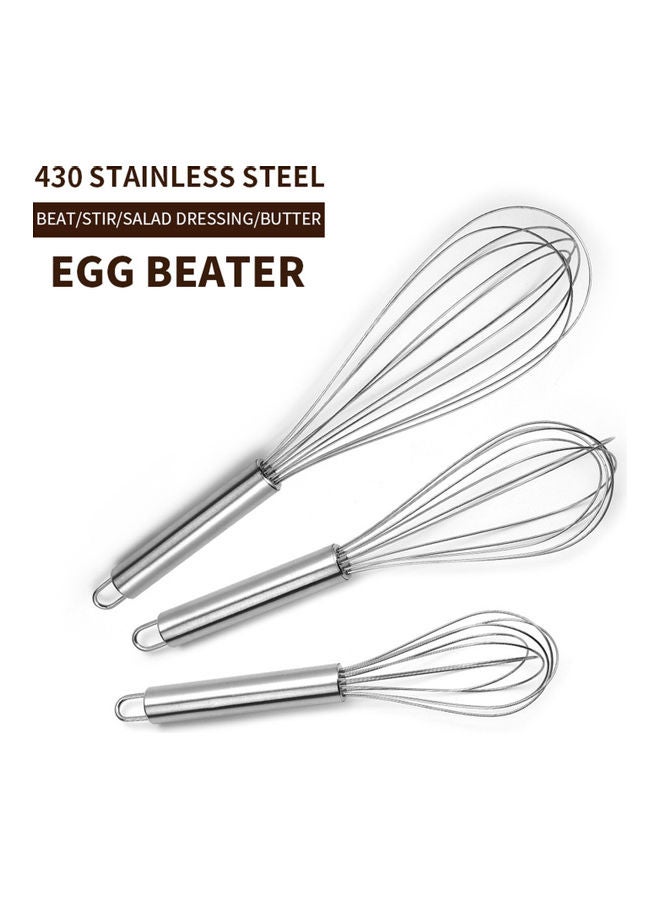 Manual Egg Beater Silver 12inch - Image 4
