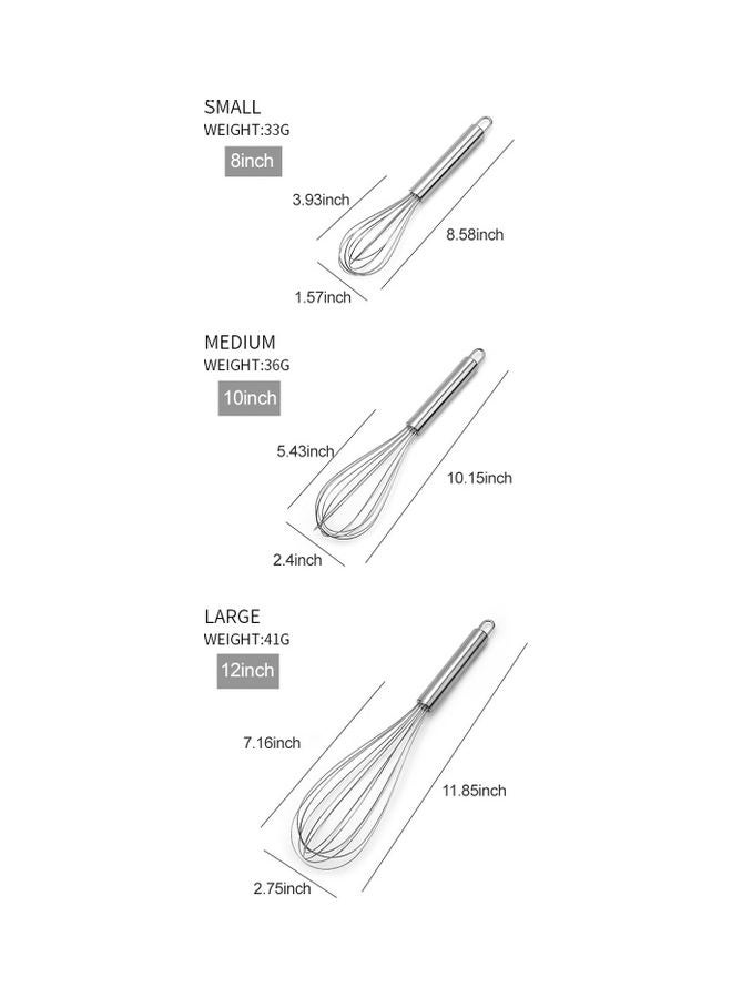 Manual Egg Beater Silver 12inch - Image 5