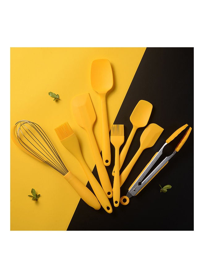 Heat-Resistant Non-Stick Silicone Spatula Set Yellow 34 x 10.5 x 10.5cm - Image 5