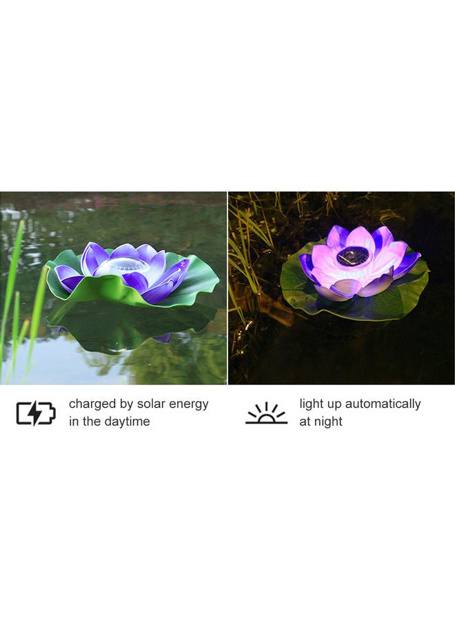 Solar Powered LED Lotus Light RGB Color Purple 13 x 12 x 13cm  - Image 2