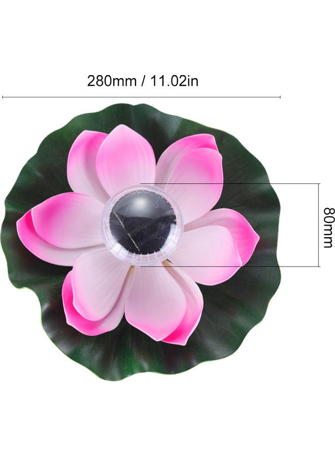 Solar Powered LED Lotus Light RGB Color Pink  - Image 2