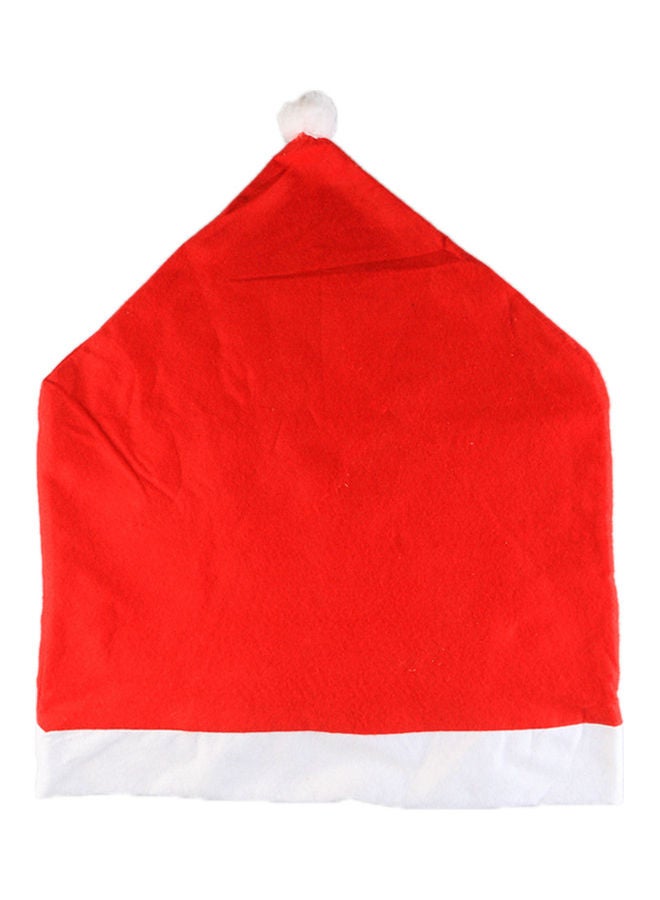 أغطية كراسي بتصميم الكريسماس مناسبة كديكور للطاولة أحمر/ أبيض 60x1x50سم - Image 1