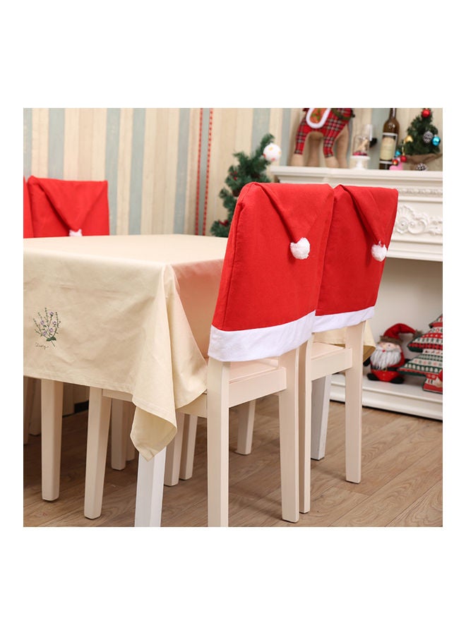 أغطية كراسي بتصميم الكريسماس مناسبة كديكور للطاولة أحمر/ أبيض 60x1x50سم - Image 2
